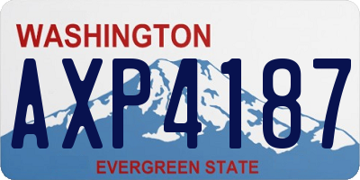 WA license plate AXP4187