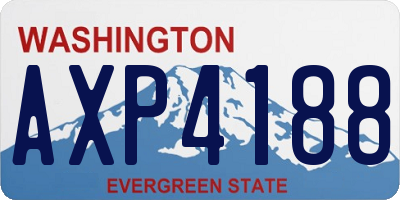 WA license plate AXP4188