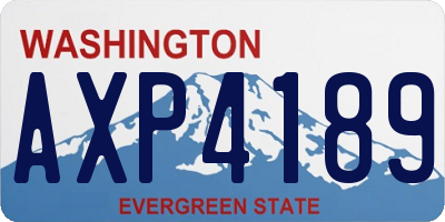 WA license plate AXP4189