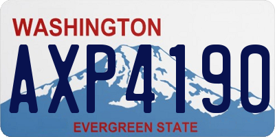 WA license plate AXP4190