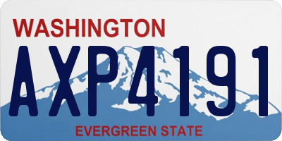 WA license plate AXP4191