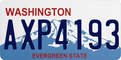 WA license plate AXP4193