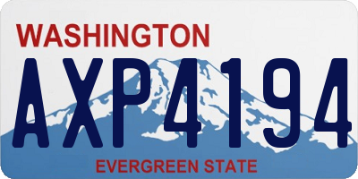 WA license plate AXP4194