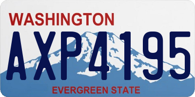WA license plate AXP4195