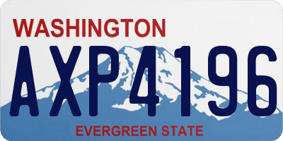 WA license plate AXP4196