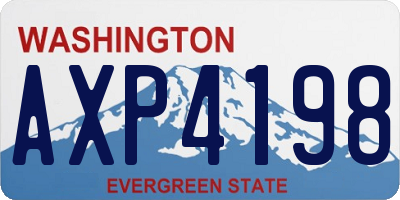 WA license plate AXP4198