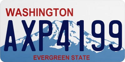 WA license plate AXP4199