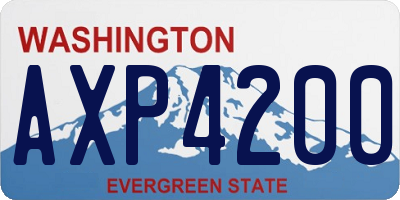 WA license plate AXP4200