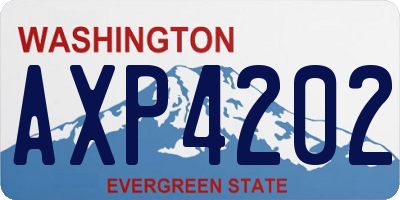 WA license plate AXP4202
