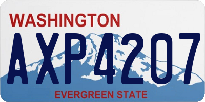 WA license plate AXP4207