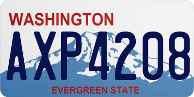 WA license plate AXP4208