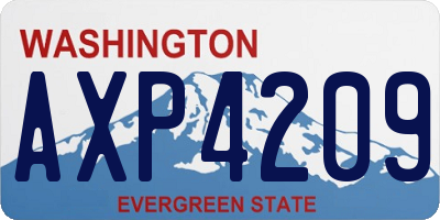 WA license plate AXP4209