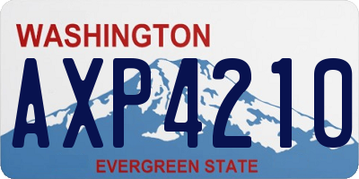 WA license plate AXP4210