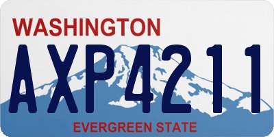 WA license plate AXP4211