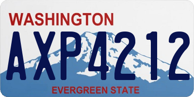 WA license plate AXP4212
