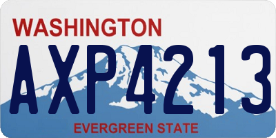 WA license plate AXP4213
