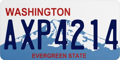 WA license plate AXP4214