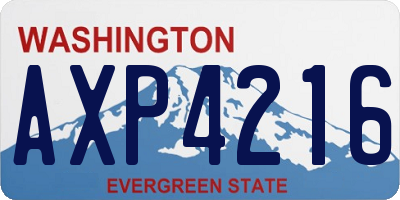 WA license plate AXP4216