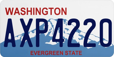 WA license plate AXP4220