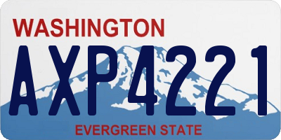 WA license plate AXP4221
