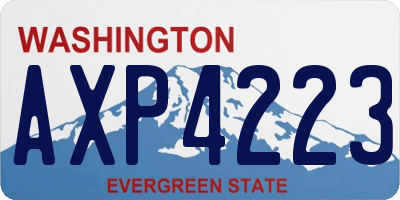 WA license plate AXP4223