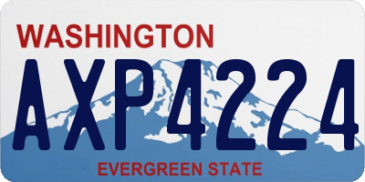 WA license plate AXP4224