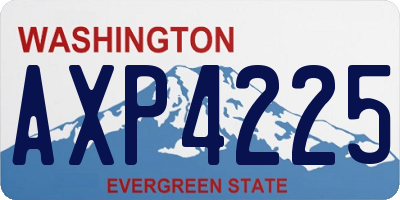 WA license plate AXP4225