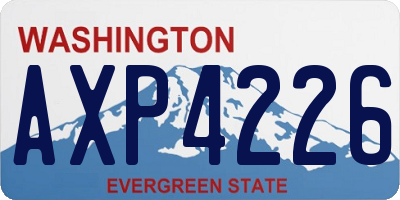 WA license plate AXP4226