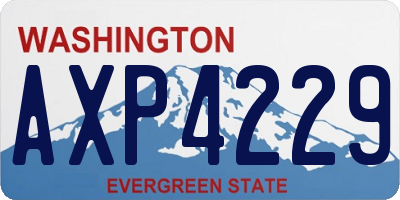 WA license plate AXP4229
