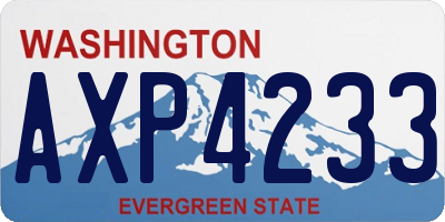 WA license plate AXP4233