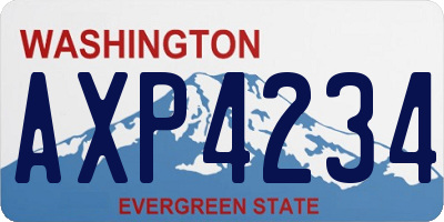 WA license plate AXP4234