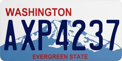 WA license plate AXP4237