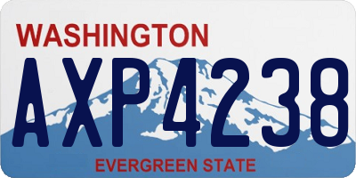 WA license plate AXP4238