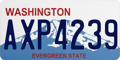 WA license plate AXP4239
