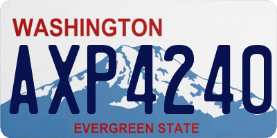 WA license plate AXP4240