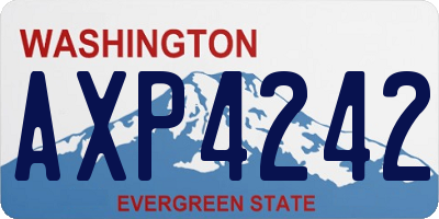 WA license plate AXP4242
