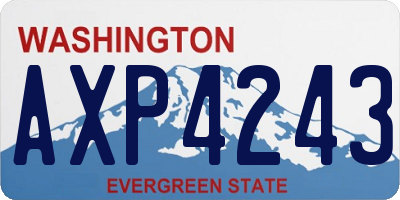 WA license plate AXP4243