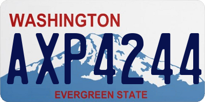 WA license plate AXP4244