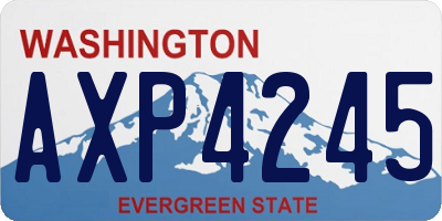 WA license plate AXP4245