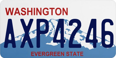 WA license plate AXP4246