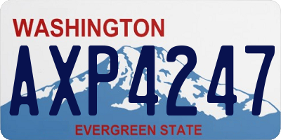WA license plate AXP4247