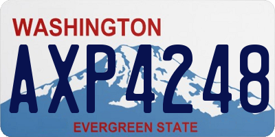 WA license plate AXP4248