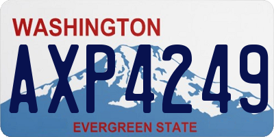 WA license plate AXP4249