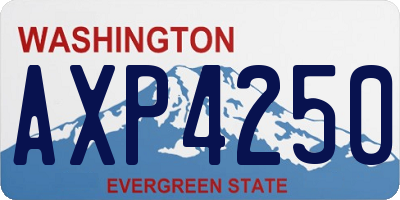 WA license plate AXP4250
