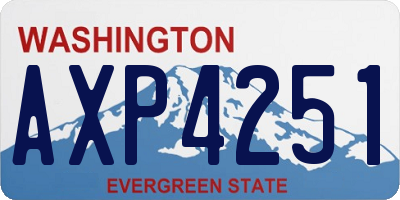 WA license plate AXP4251