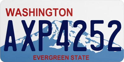 WA license plate AXP4252