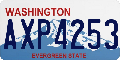 WA license plate AXP4253