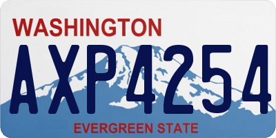 WA license plate AXP4254