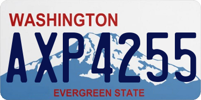 WA license plate AXP4255
