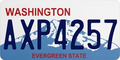 WA license plate AXP4257